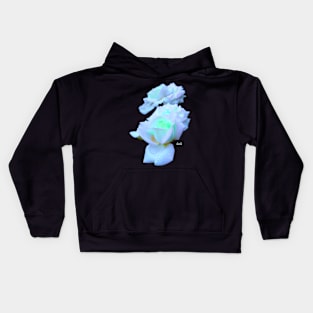 Fluorescent Blue Roses Kids Hoodie